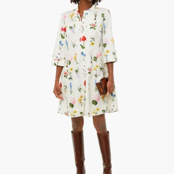 Tuckernuck Floral Mini Dress - Cream with Multicolor - Picture 3 of 4